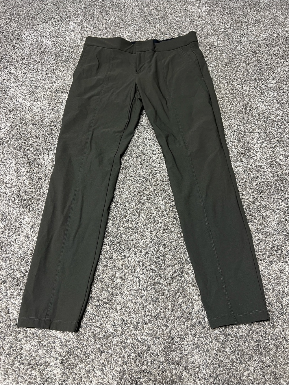 Athleta Wander Stash Skinny Pants 6p Olive Zip Pocket Hiking Outdoor